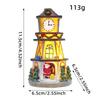 1 Pcs Lighted Christmas Village Decorative Lighted Clock Tower Decor Christmas Desktop Christmas Resin House Decoration