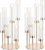 Wedding Centerpiece 6 Arm Gold Metal Candlestick Candelabra Candelabras Large Taper Holder for Outdoor Wedding Table Centerpiece