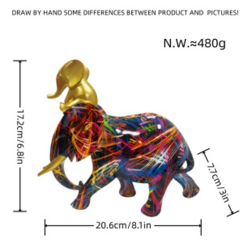 Resin Animal Figurine Decor Modern Home Art Sculpture Living Room TV Cabinet Sideboard Entryway