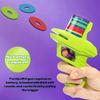 Educational Foam Disc Blaster Gun Toy - Perfect for Outdoor Beach Sports , No Battery Required, Includes 15pc Colorful Discs