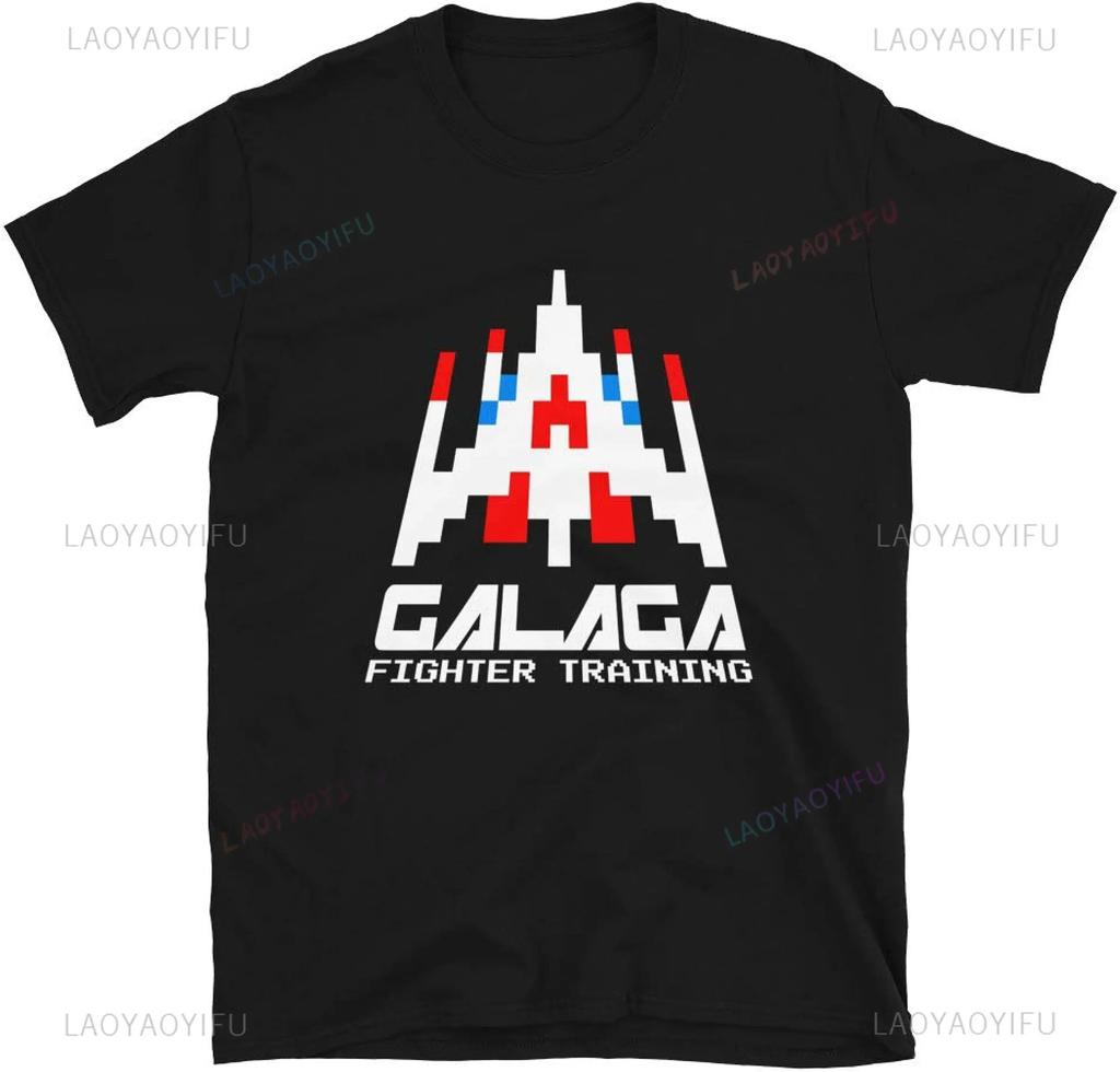 80s 70s Arcade Galaga Video Game Vintage T-srhit Invader Space Gaming Alien Men T Shirt Harajuku Style Retro Casual Fashion Tees