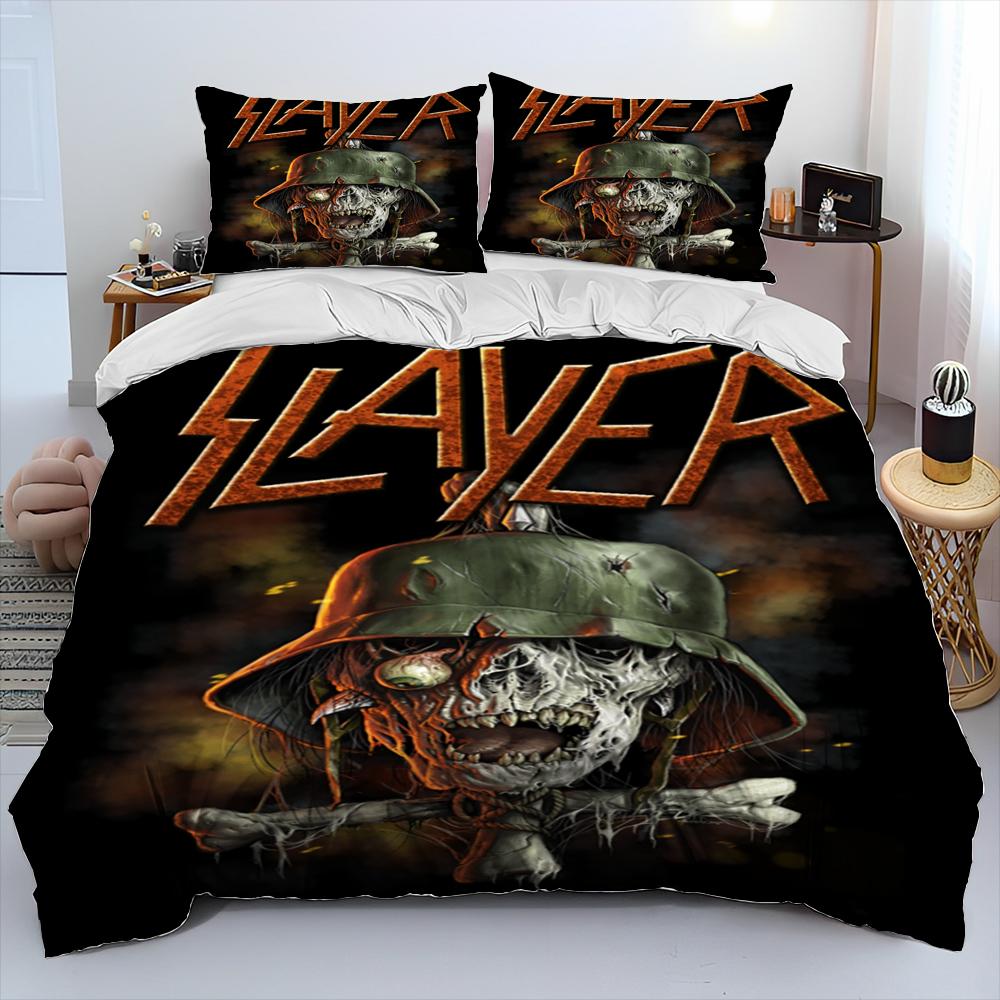 Slayer Heavy Metal Band Music Одеяло Постельное белье, пододеяльник Постельный комплект Одеяло Чехол Наволочка, King Queen Size Постельное белье Детский