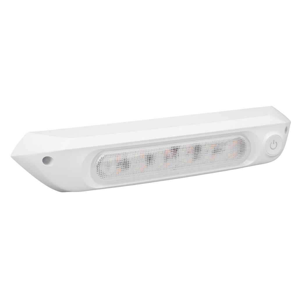 Dual Color LED Awning Light RV Porch Light 8W Waterproof Utility Strip Light for Yacht Caravan White Shell