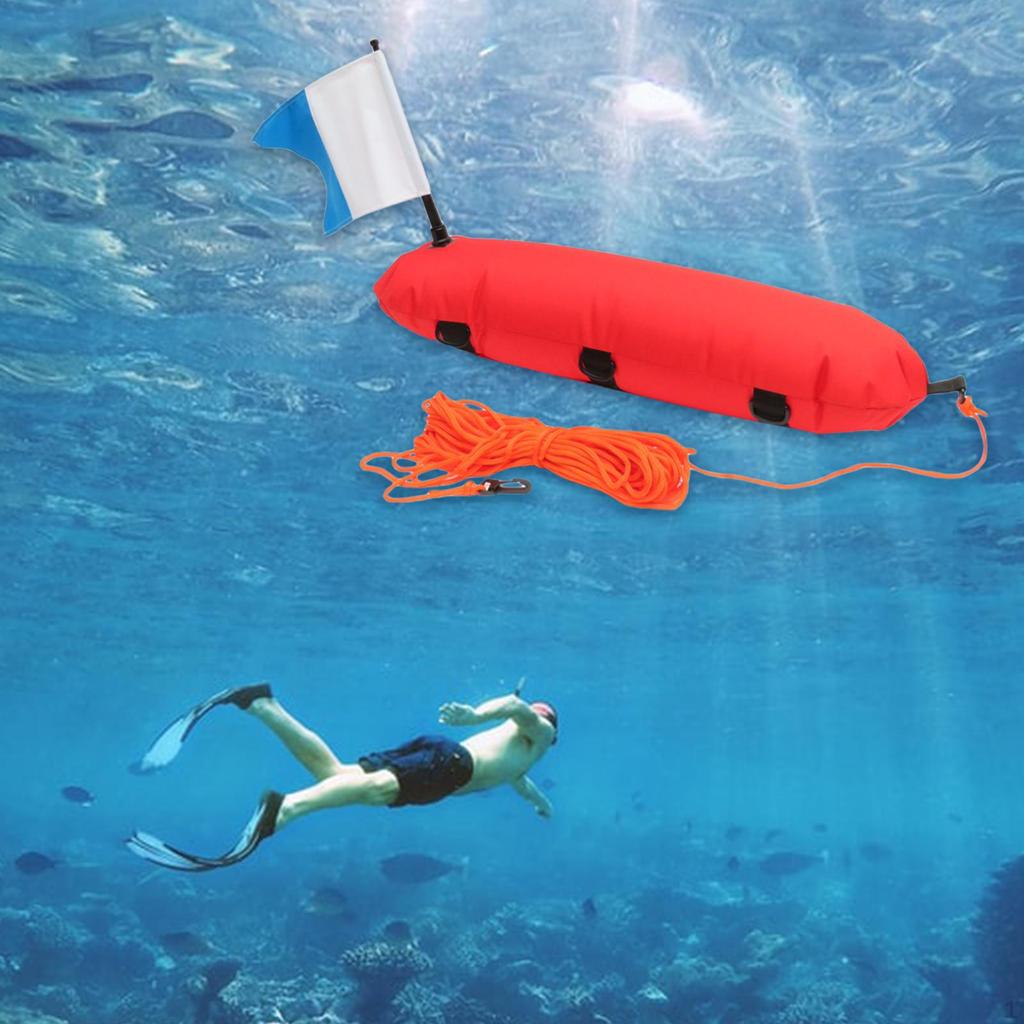 Buoy Float for Scuba Diving, Spearfishing, Snorkeling and Swimming - Dive Flag Rope