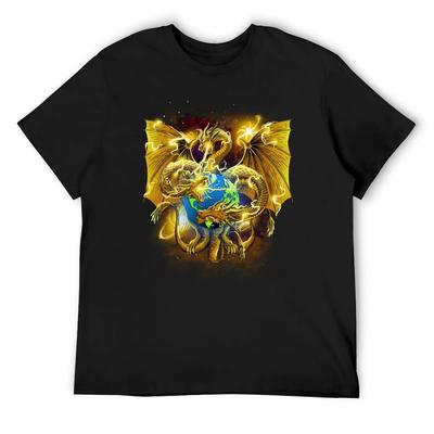 Футболка King Ghidorah индивидуальные футболки мужская одежда с аниме новые подарки и футболки черные футболки для мужчин