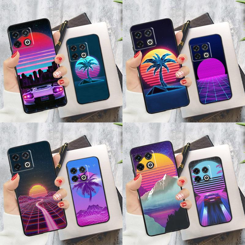 Neon Retrowave 80s Vintage Art Phone Case For OnePlus 13 12 11 9 10 Pro 13R 12R 8T 9RT 10T 10R Nord 4 CE 2 3 Lite N20 N30
