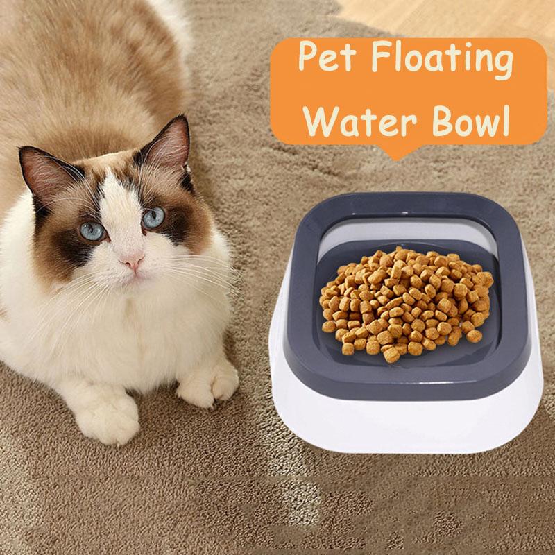 Миска для домашних животных, противобрызгивая, плавающая, не мокрая, кормушка для собак, 1 л, нескользящая, изогнутая, для собак, автомобильная, товары для животных
