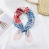 Cotton And Linen Small Square Scarf Silk Scarf Women'S Spring And Autumn New Style Artistic And Versatile Fashionable Temperament Headband Scarf