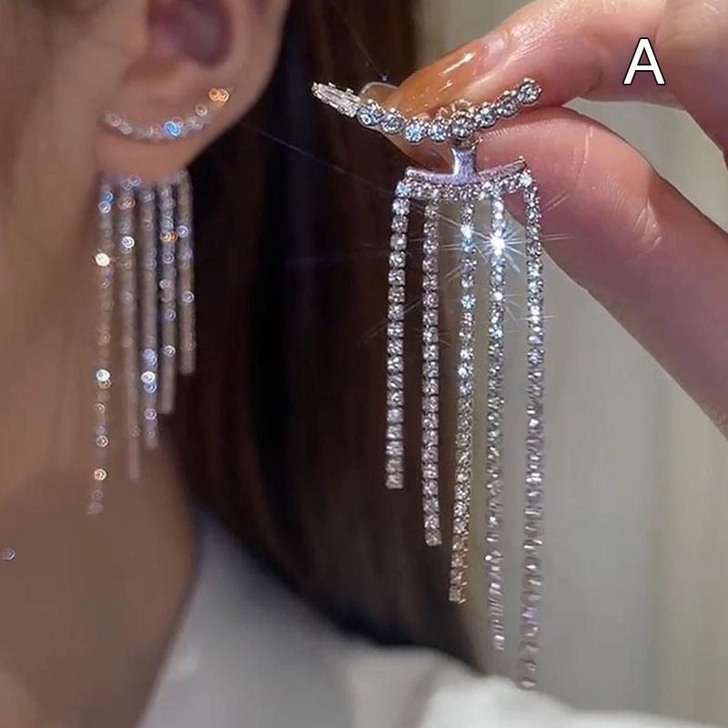 Серебряная игла S925 Элегантность Кисточка Длинный Модный Дизайн Полный Серьги Вечеринка Украшения Изысканные Подарки