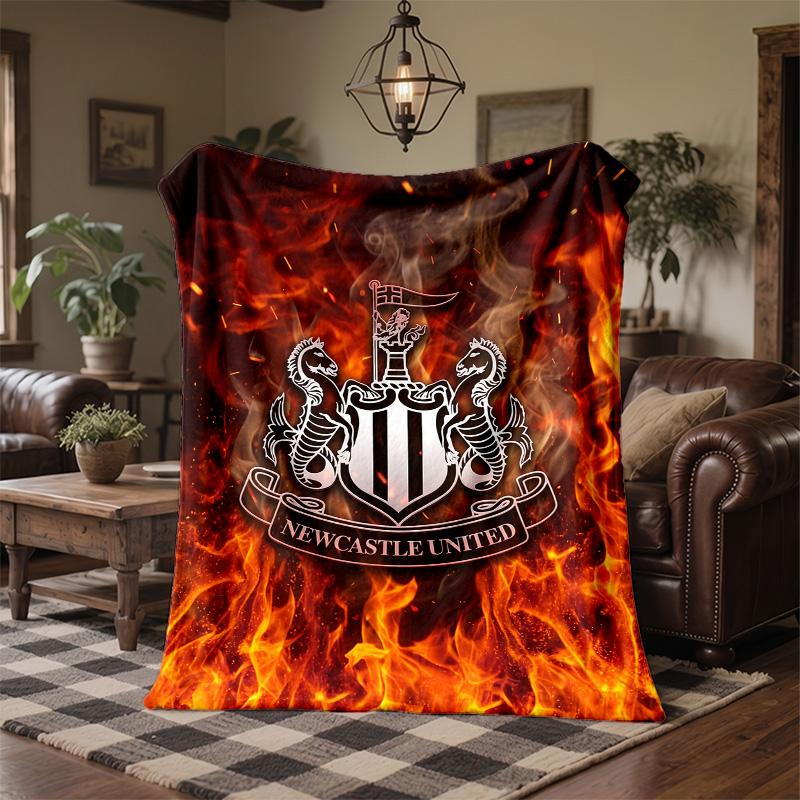 Newcastle United Football Print Flannel Blanket Soft Warm Sofa Bed Throw Blanket For Home Office Bedroom