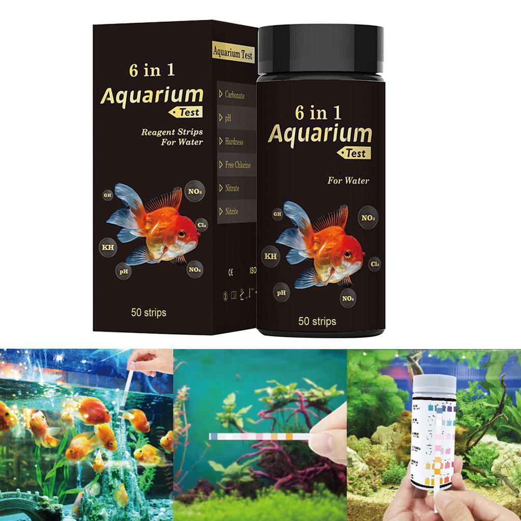 100PCS Aquarium Testing Set for Freshwater Saltwater Pond Test Strips for Fish Tank Testing PH Nitrites Alkalinity