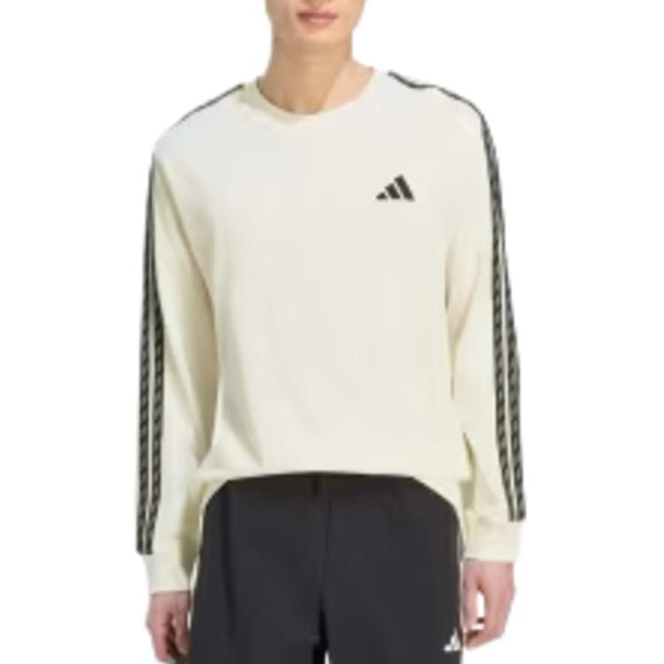 Men's Adidas Sportswear T Shirts Men's Ecru Crew Neck Moderate