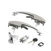 2pc Silvery Left and Right Exterior Door Handles with 2 Keys for VW Beetle VW Vocho 1973-2004 OEM 111837205J 1BM827503 1BM837205