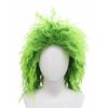 Fluorescent Green Gradient Fluffy Small Roll Bubble Surface Synthetic Wig |Halloween Grotesque Theme Cross-dressing Funny Coswig