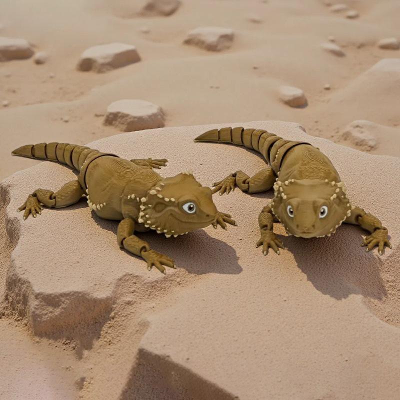 19 см Большой Новый 3D-печатный ящерка Игрушка Суставы Подвижные Симуляция Рептилия Ящерица Модель питомца Настольные украшения Детские подарки