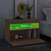 TV Stand with LED Lights Sonoma Oak Finish 60 x 35 x 40 cm