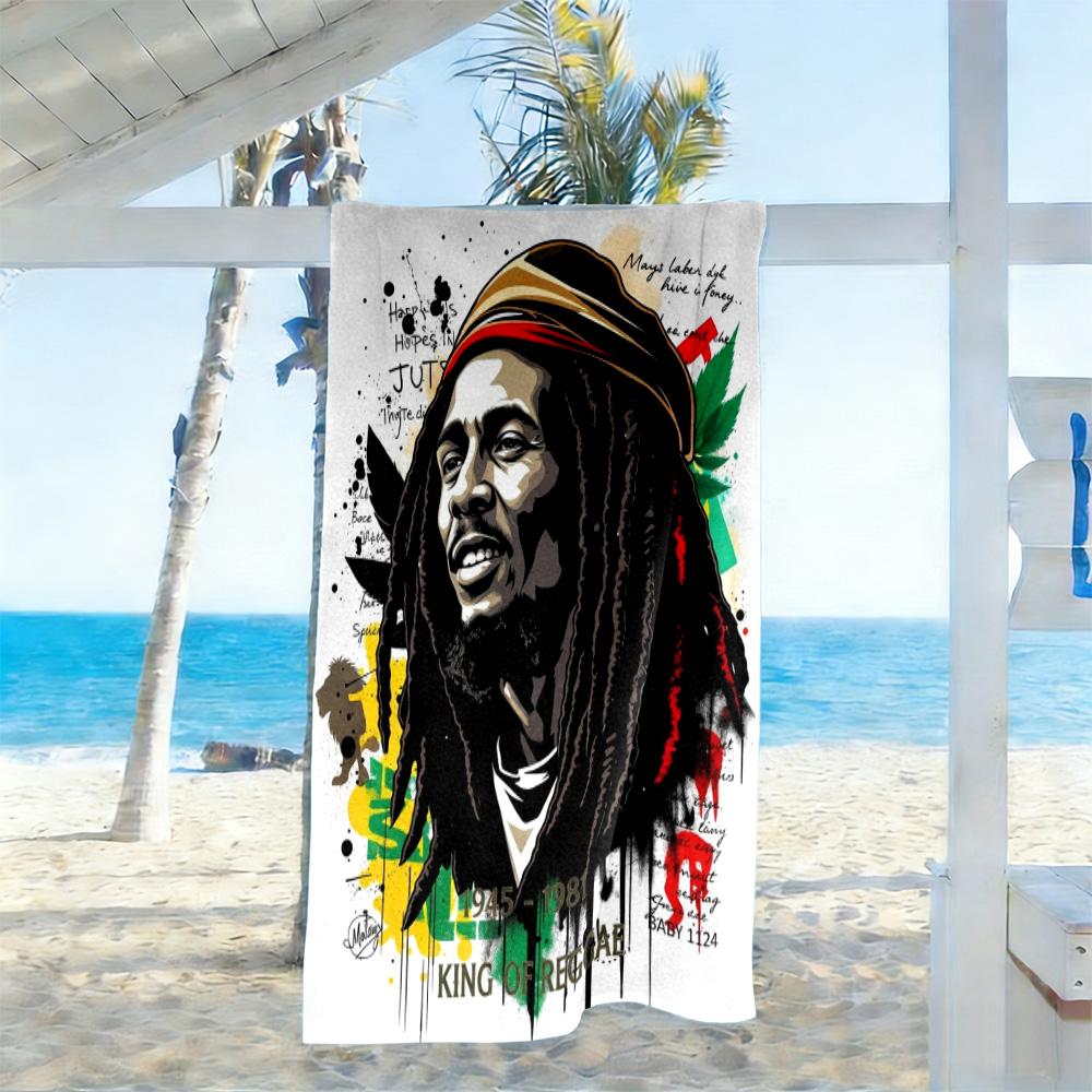 Bob Marley One Love Reggae Music Beach Towel High Absorbency Quickdry Comfortable Lightweight