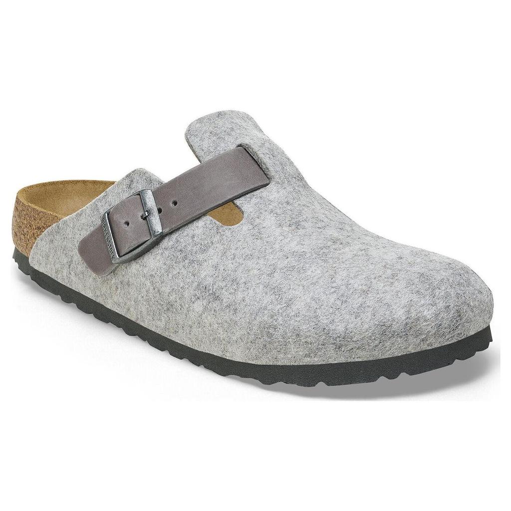 Бостон Birkenstock Натуральная кожа-Фетр 'Светло-серый' 1026149
