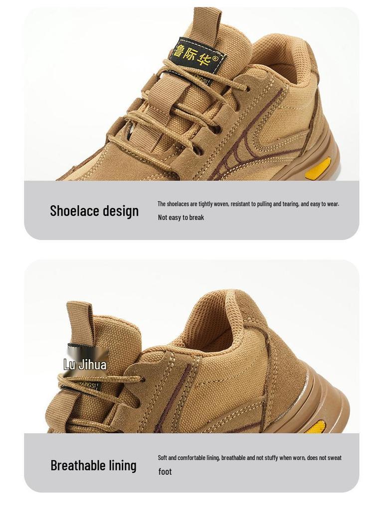 Men's Summer Breathable Safety Work Shoes - Anti-Smash, Anti-Puncture, Electric Welding Protection, Insulated, Lightweight, Solid Sole