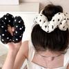 Fabric Sponge Polka Dot Ball Head Large Intestine Hair Band High Sense Temperament Hair Rope Fashion New Versatile Hair Accessories