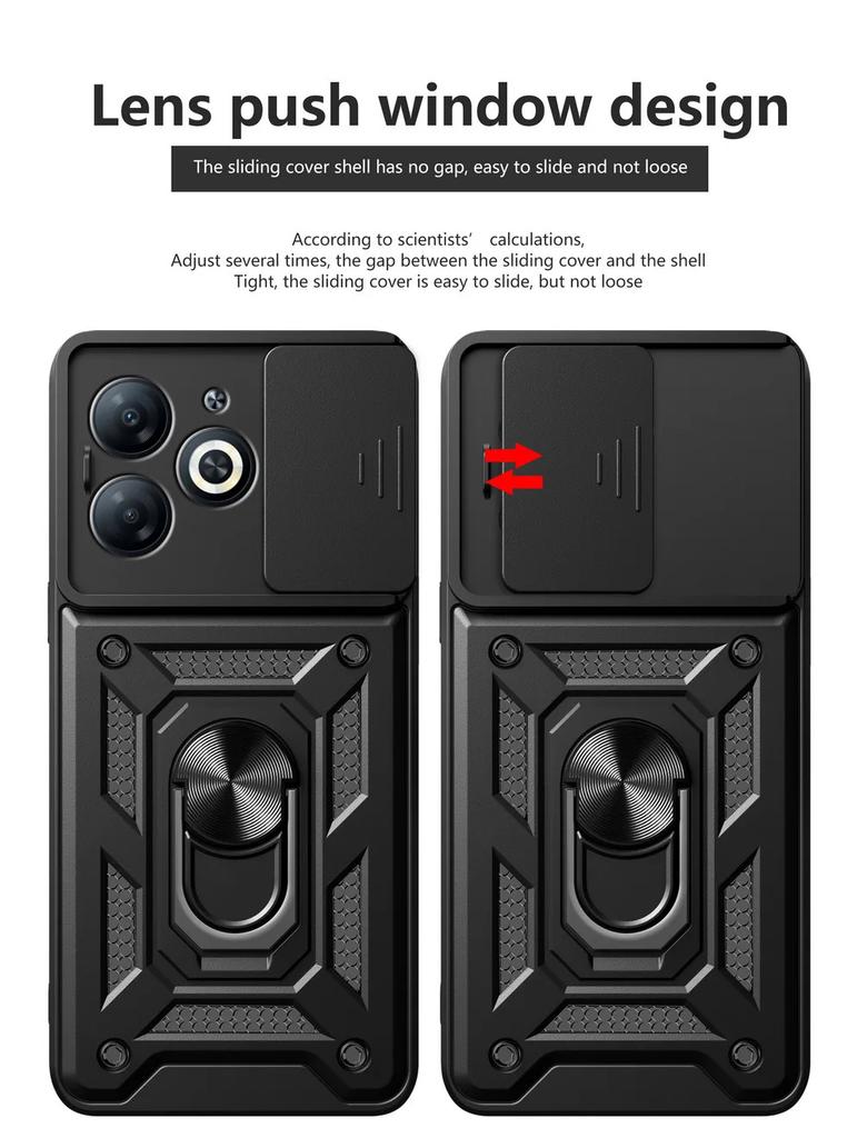Camera Protect Case for Infinix NOTE Hot 40i 30 30i Hot 20 Play 12 11S NFC INFINIX Zero 30 5G 2023 Armor Hybrid Ring Back Cover