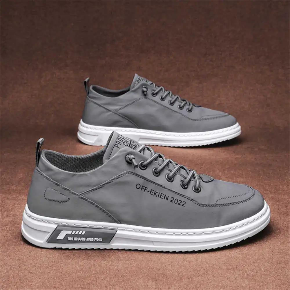 FashionWithout Heels Lace Up Grey Sneakers Men Running White Sneakers Shoes For Men Sport Shooes Special Use Exerciser Gym Teniis