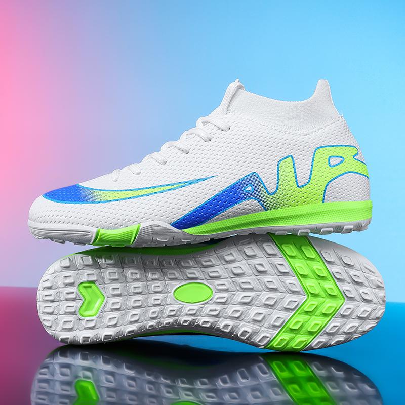 Новые мужские футбольные бутсы, шипы для травы, высокие, нескользящие, футбольные кроссовки для футзала, высококачественные, для матчей, для зала, горячая распродажа, для улицы