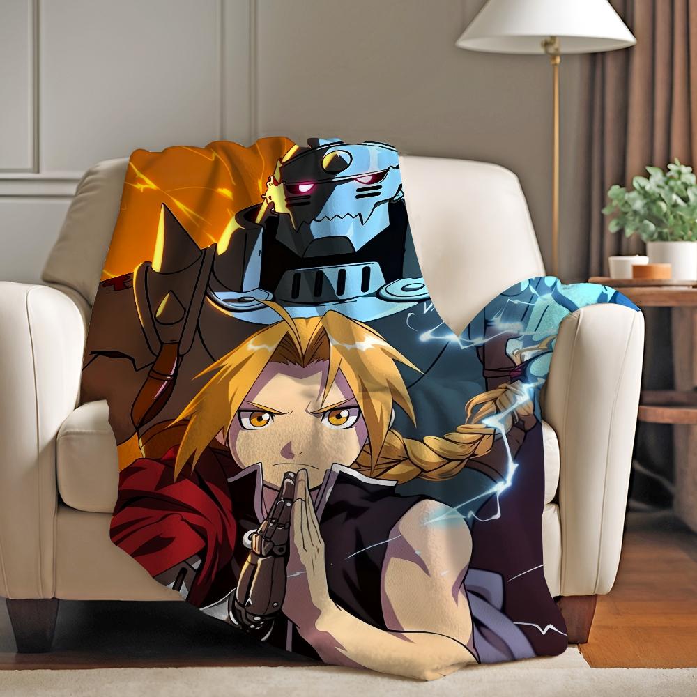 ANIMNE F-Стальной Алхимик Плед Идеальный Подарок Для Дивана Офиса Кровати Самолета Путешествий Сна Чтения Отдыха Кемпинга