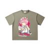 Хлопковая футболка унисекс ReZero V3 с принтом Рам, плотность 260 г/м², двойная пряжа, 32 счет, 100% хлопок
