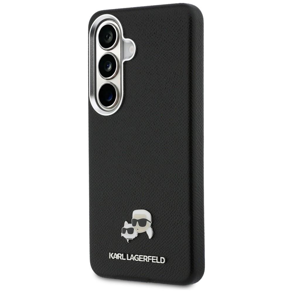 Karl Lagerfeld Saffiano KC Metal Logo MagSafe Case for Samsung Galaxy S26 Black