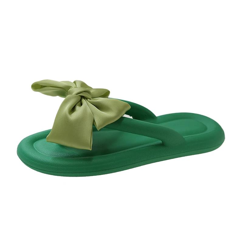 Летние женские плоские тапочки из ЭВА, новые модные женские шлепанцы с бабочкой, легкие женские сандалии для отдыха на природе, пляжная обувь