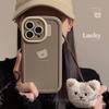 Подходит для Apple 16 Чехол для мобильного телефона Iphone14 Милый плюшевый мишка Шнурок 15 Подходит для 13promax Простой 12