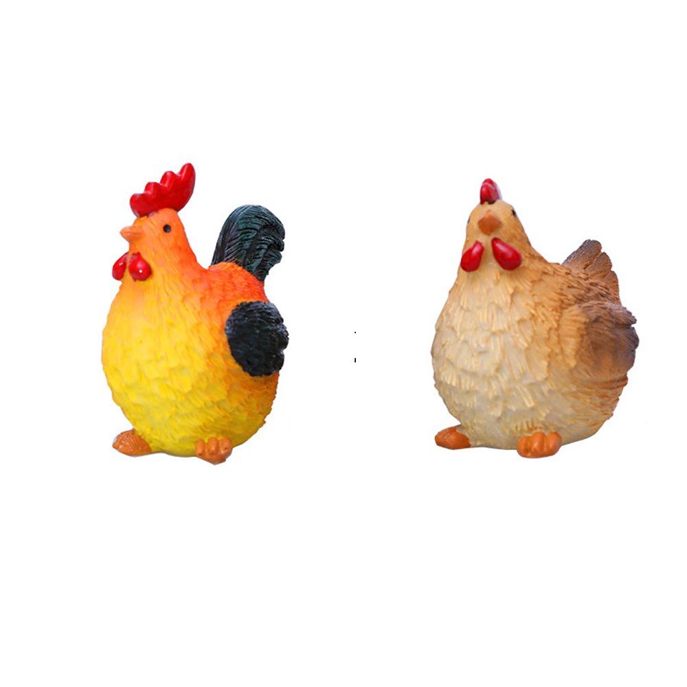 Изделия из смолы пасхальные фигурки цыплят милые цыплята настольные украшения для дома и офиса двор