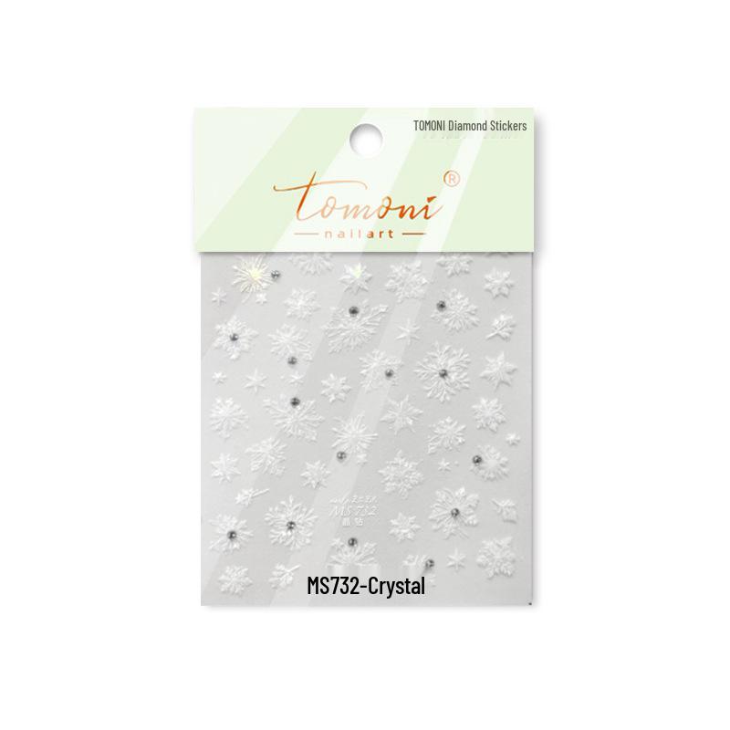 Наклейки для ногтей Tomoni Crystal Diamond: Эксклюзивные чехлы для мобильных телефонов и дизайны со снежинками