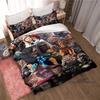 Printed cartoon Thor duvet cover bedding set, anime-themed home decor, suitable for children and adults.