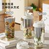 Pure Titanium Insulated Tumbler Women Lightweight Luxury Travel Cup With Straw Lid Tea Infuser 520ml
