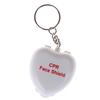 1Pc Protect Cpr Mask Mouth Keychain Rescue In Heart Box Face Mask First Aid