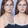 Женская цепочка для очков Цветная цепочка для очков с искусственными драгоценными камнями Ретро ремешок для солнцезащитных очков с бусинами Шнурки для очков для очков для чтения