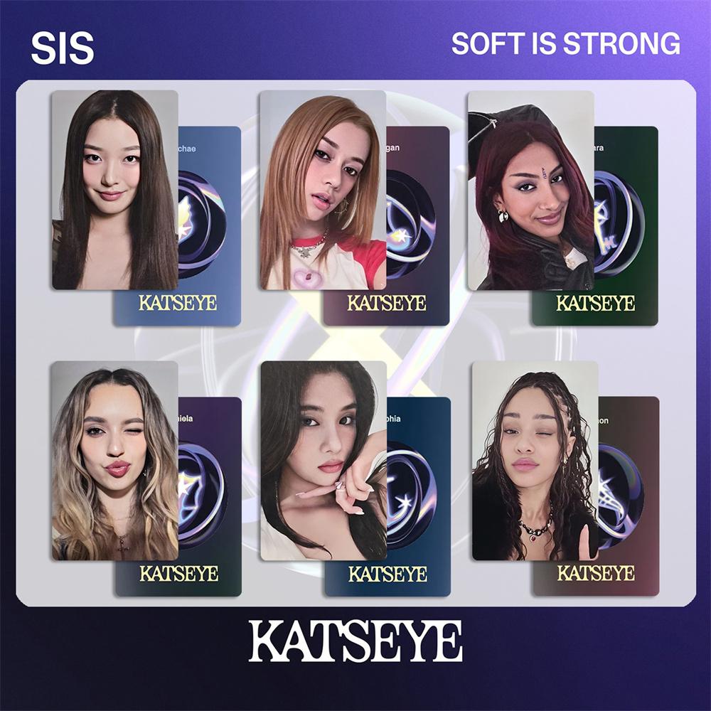 6 шт./набор KATSEYE Новый альбом SIS Мягкий, но сильный HD Яркие фотокарточки DANIELA LARA MANON MEGAN SOPHIA YOONCHAE LOMO Карточки Подарок для фанатов