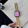 Роскошный однотонный браслет из нержавеющей стали для Apple Watch Ultra 49, 42, 40 мм, 44, 41 мм, 45 мм, ремешок для IWatch 8, 7, 6 SE, 5, 4, 3, 2, женский ремешок