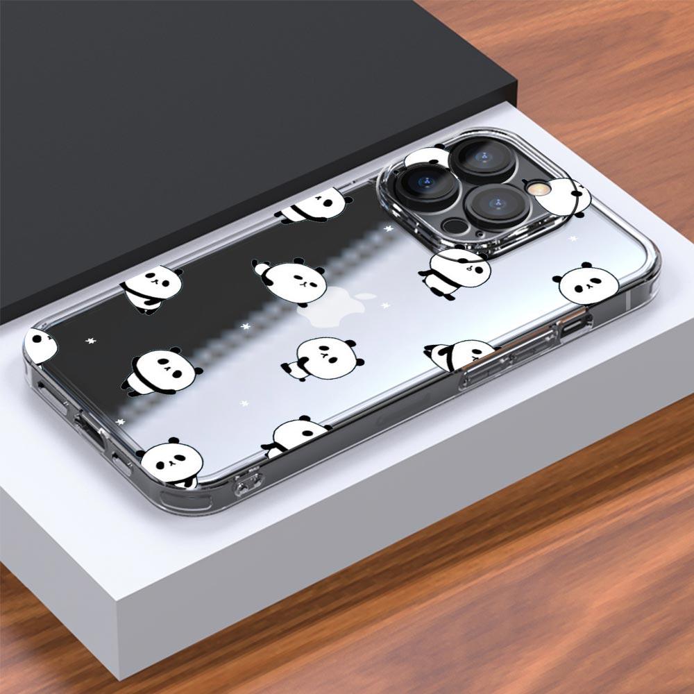 Чехол для телефона для iPhone 15 16 14 13 11 12 Pro Max X XR XS 7 8 Plus SE Прозрачный Мягкий Чехол Fundas Мультяшный Милый Свинья Панда Авокадо