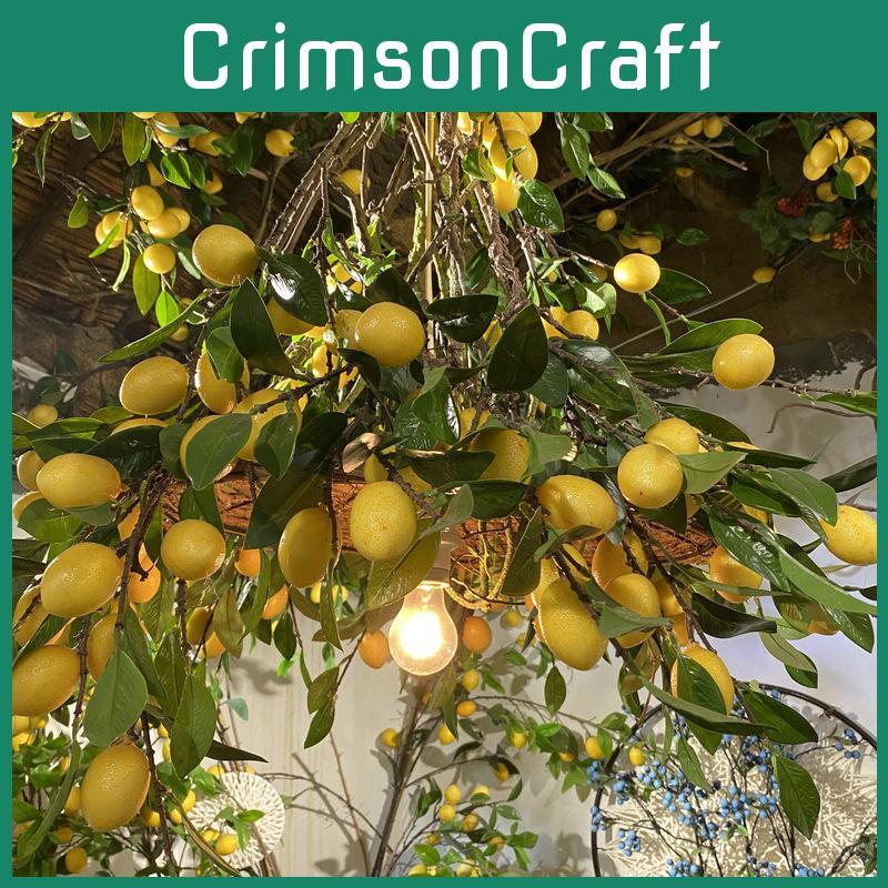 Lemon Artificial Fruit Branch Foam For Photography And Staging Decoration Props
