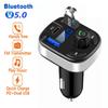 Автомобильный Bluetooth 5.0 FM-передатчик Dual USB 3.1A Быстрое зарядное устройство Автомобильный светодиодный MP3-модулятор плеер Беспроводной аудиоприемник громкой связи