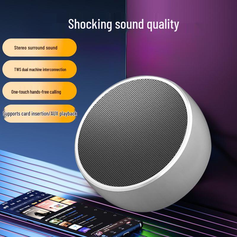 Портативная уличная Bluetooth-колонка с функцией умного повторного подключения, высококачественным звуком и мощным басом (BS01)