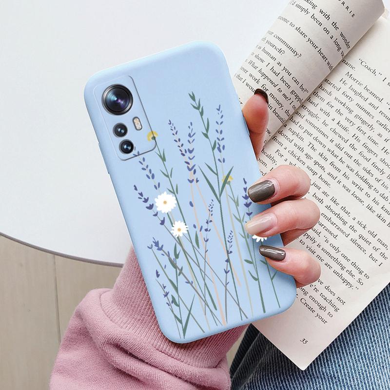 Цветочный чехол для телефона для Xiaomi 12T Mi12T Pro Funda Милое сердце Мультяшная сова Xiaomi 12 T Xiaomi12T Pro Матовый мягкий ТПУ задняя крышка