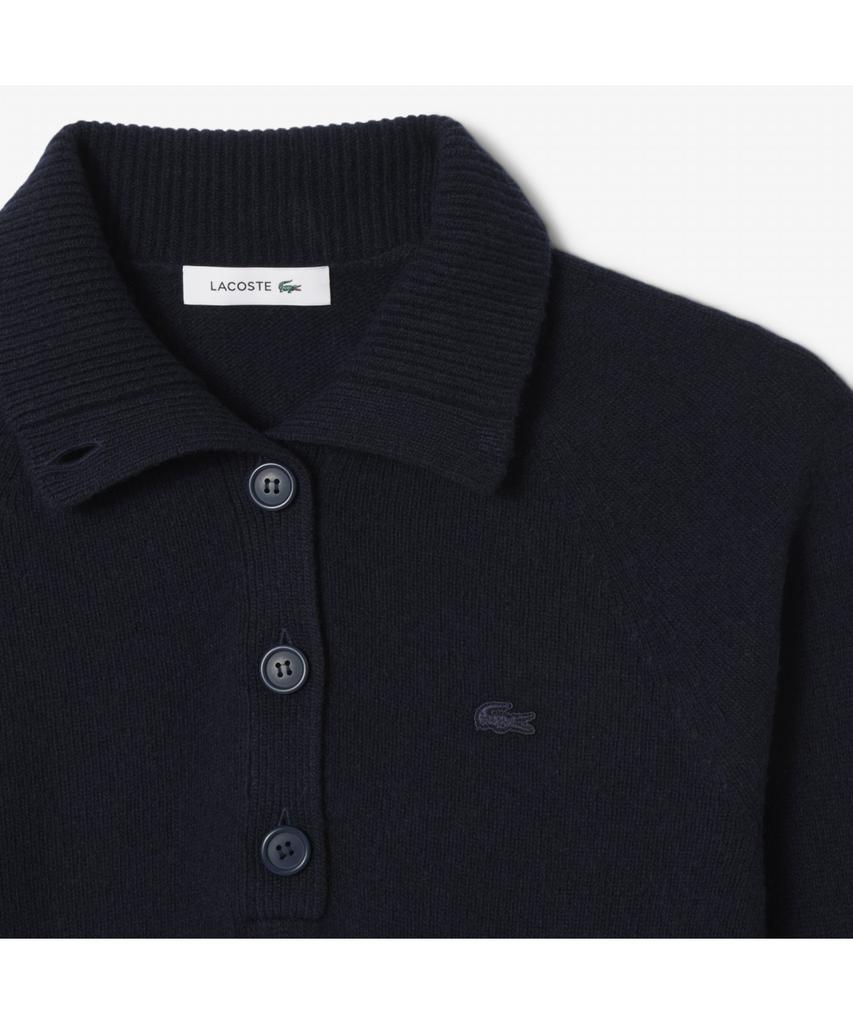 LACOSTE Women'S Carded Wool Half-Button Sweater Af4010-55N 166