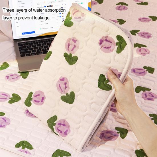 Diaper Pad Waterproof Anti-slip Back Reusable Cartoon Printing Leak-Proof Menstrual Period Bed Pad