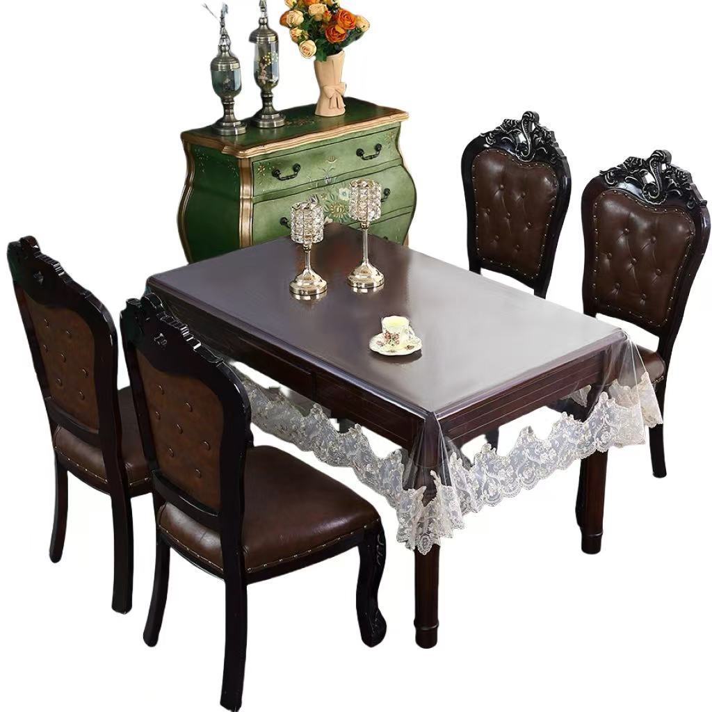 ПВХ Мягкое Стекло Прозрачная Скатерть Бытовая Многоцелевая Защитная Ткань для Домашнего Декора Водонепроницаемая Пятноустойчивая Не Требует Стирки