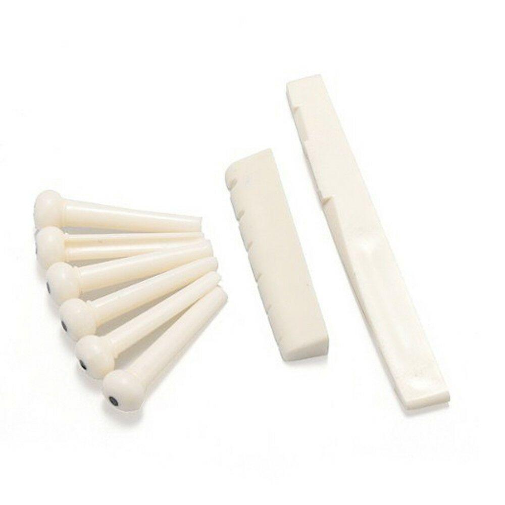 6-String Guitar Accessories Classica Portable Guitar Bridge Pins Saddle Nut