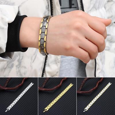 Браслет из нержавеющей стали с гематитом, разъемный, для энергетического исцеления, с магнитной терапией